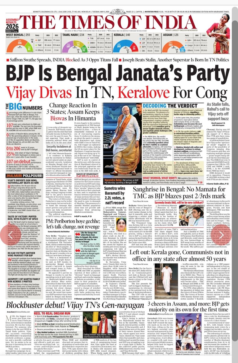 Arv_Ind_Chauhan's tweet photo. Today's headlines of national dailies https://t.co/tyl03vDYmv