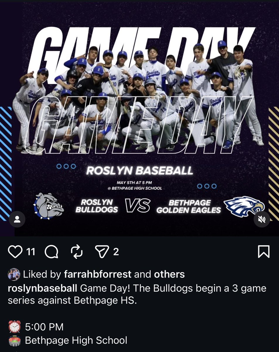 Roslyn Bulldogs Baseball tweet media