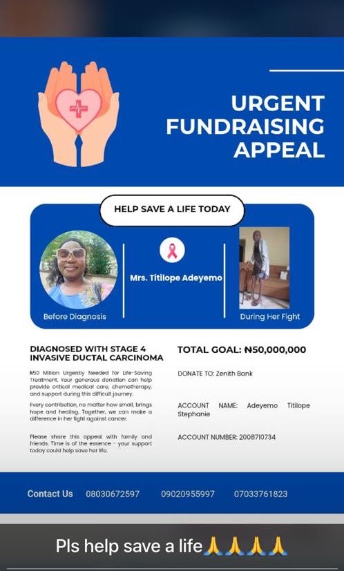 I begging on everyone who comes across this please help. Even if you can’t help financially,kindly retweet. God bless you 🙏🙏🙏