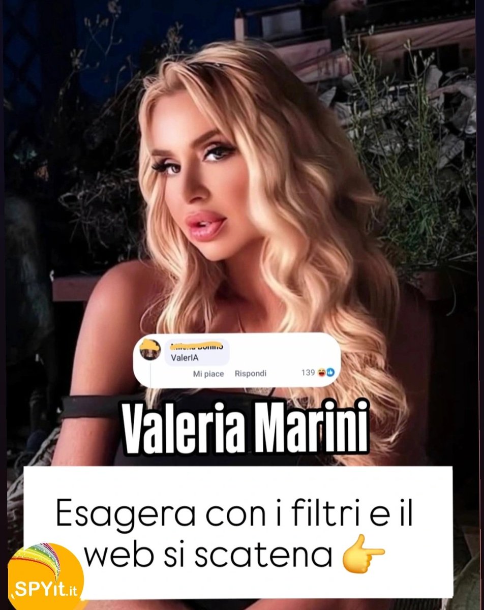 SPYit_official's tweet image. #ValeriaMarini pubblica uno sua foto sui social e viene sommersa di messaggi di chi l'accusa di utilizzare troppi filtri...

#filtri #photoshop #ritocco #showgirl