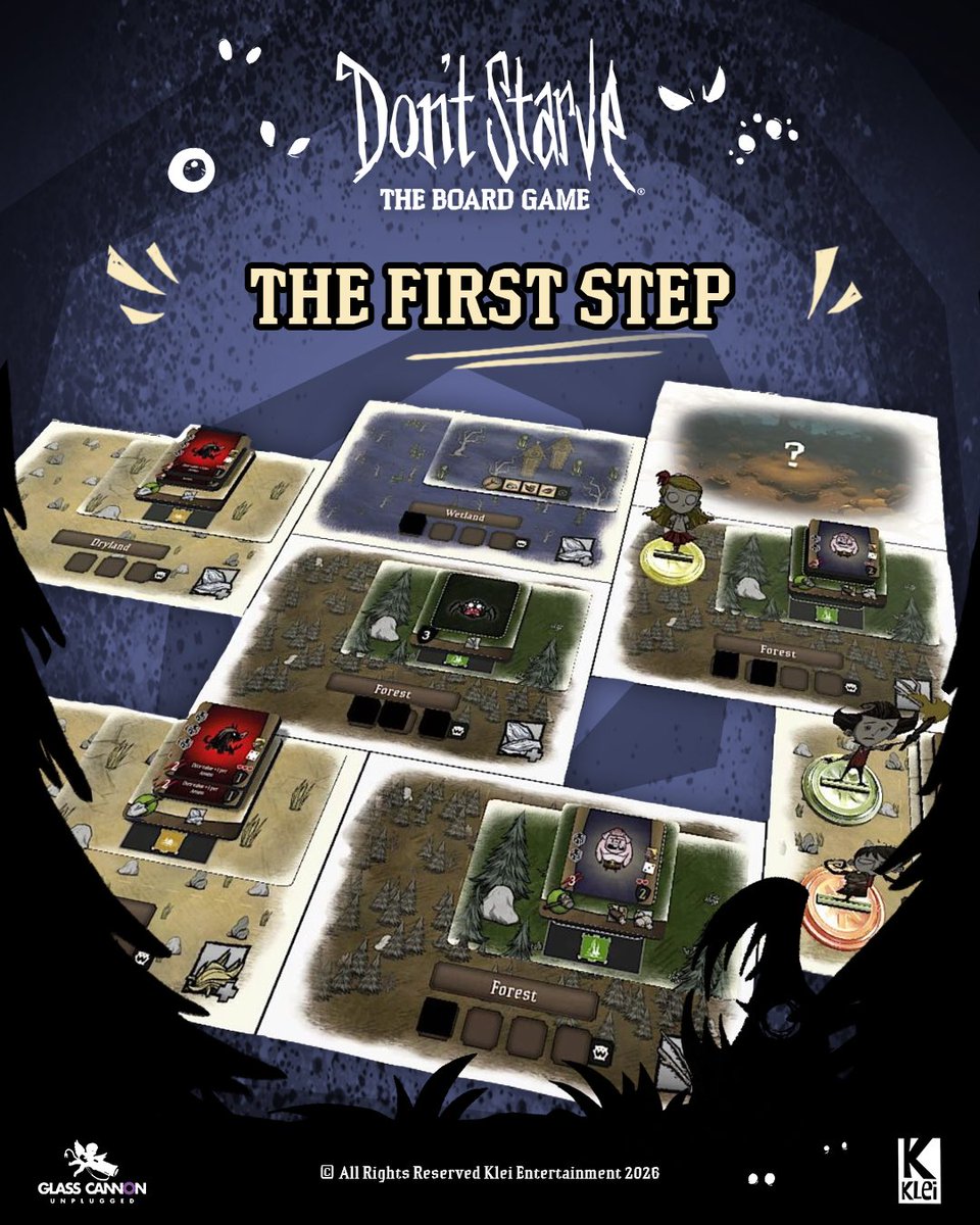 GCUtabletop's tweet image. Today, we're sharing the first steps behind the design of the board and the components for Don't Starve: The Board Game. You can't see it here, but there was even a version with hexagonal biomes!

The Pledge Manager is open 👉 store.glasscannonunplugged.com/pledgemanager?…

#boardgames #dontstarve