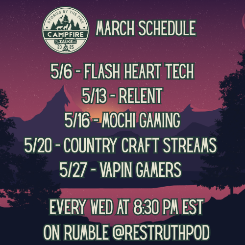 ResB0t's tweet photo. This month is going to be another great one! @FleshHeartTech , Relent, Mochi, @xCountryCraftx, and @VapinGamers ! Join in on the fun every Wednesday at 8:30 pm EST on Rumble! 
@LembasOfLife 
@liberated7406 
@rumblevideo https://t.co/TdNL4t3iJF