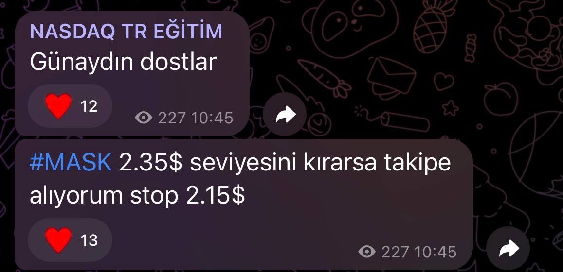 nasdaqtr01's tweet image. #MASK 2.35 seviyesinden giriş yaptığımız  , bugün itibarıyla  $MASK 2.68 seviyesine ulaşmıştır.   Bu analiz, Telegram kanalımızda paylaşılmıştır ve yatırımcılarımıza %14 artış   üzerinde kazanç sağlamıştır.