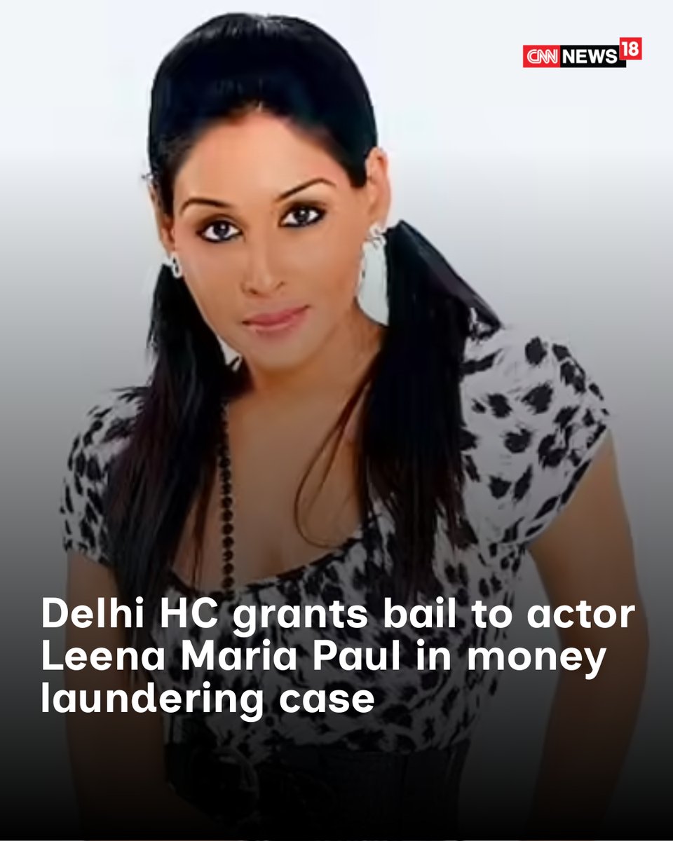 CNNnews18's tweet image. The Delhi High Court granted bail to actor Leena Maria Paulose in a money laundering case. However, her bail plea was dismissed in the MCOCA (Maharashtra Control of Organised Crime Act) case.

#delhi #highcourt #MOCICA #leenamariapaulose #MoneyLaundering

news18.com/agency-feeds/d…