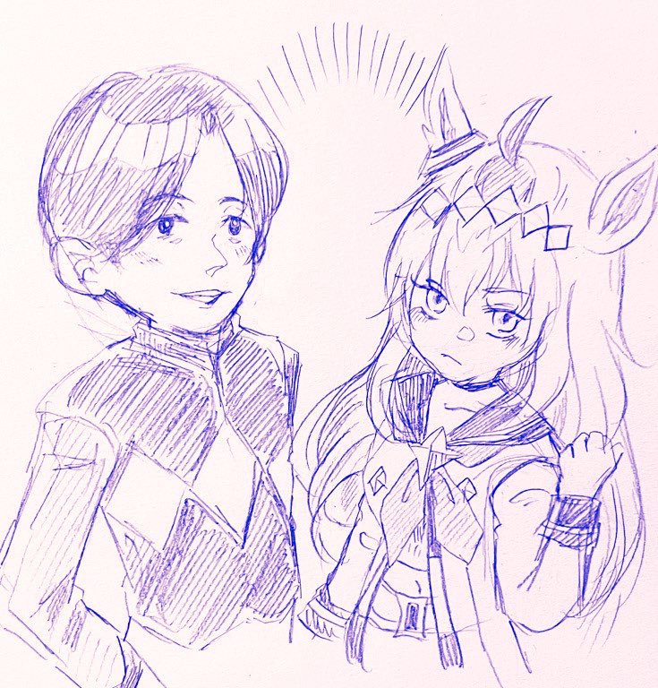 オグリと武豊騎手の短冊色紙とかどうですか？(首を絞めて行くスタイル)
前に描いたヤツ…(へたへた古いな…)