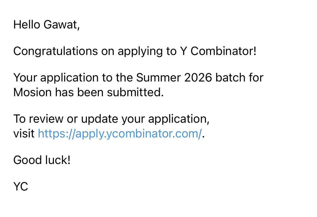 Deyinca's tweet photo. Submitted my application for the YCombinator Summer Batch application. 

A platform and a dream. 

Wish me luck guys. 🙏 https://t.co/1sZFN1MYv3