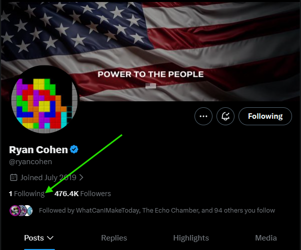 ReesePolitics's tweet photo. Ryan Cohen unfollowed Michael Burry, who paper handed $GME for the second time in the past six years after referring to RC as the next Warren Buffett.

Seriously, who dumps their entire position if you think that highly of the CEO?

Burry's an industry plant living off fame from 18 years ago. He's a Substack salesman now. Simple as that.