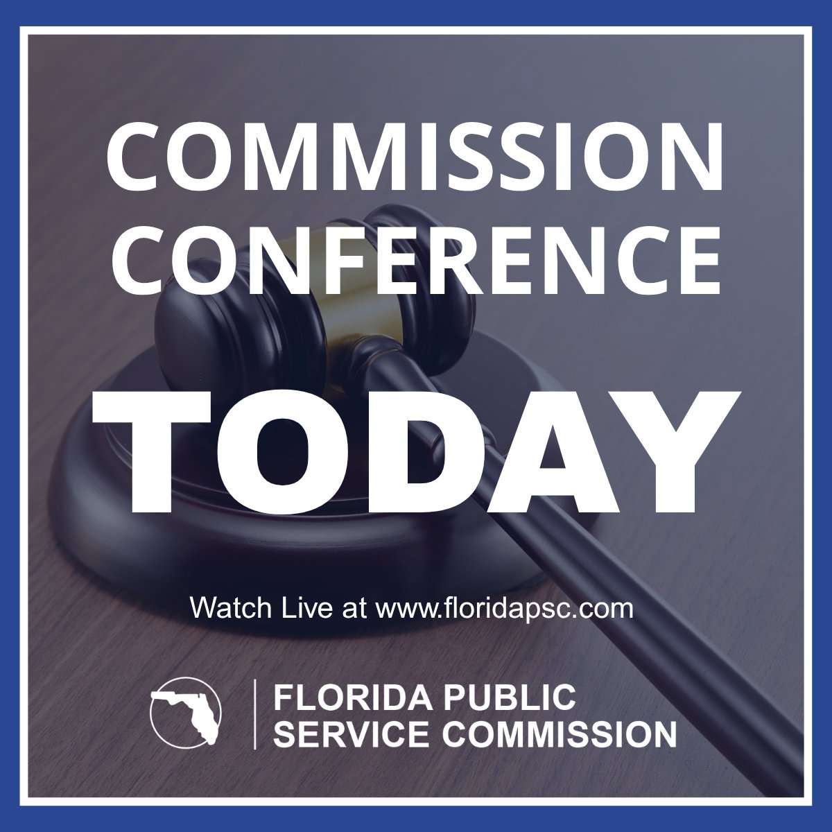 floridapsc's tweet photo. FPSC Commission Conference - LIVE at 9:30 AM 

🎥 Watch live: https://t.co/mnXU8pe2b3 https://t.co/rahiNU2pvf