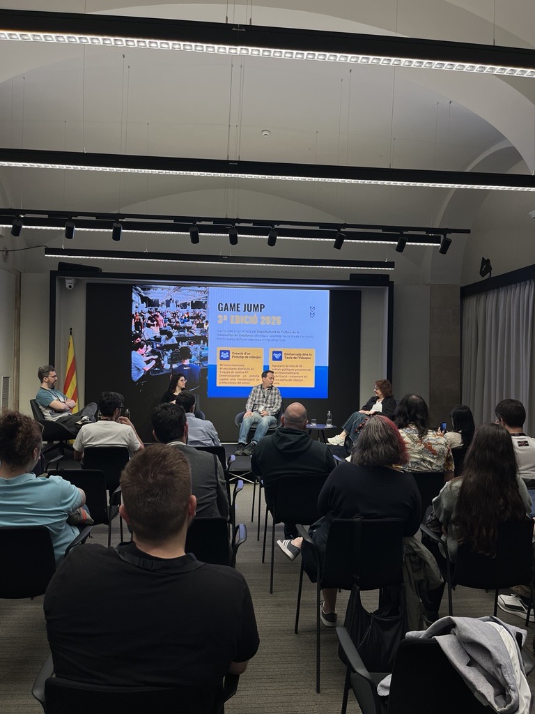 culturadigicat's tweet photo. 🎮 Avui hem presentat la Game Jump FP 2026!
Del 15 al 17 de maig, 44 estudiants de videojocs de FP participaran en un repte creatiu de 48h a @retrobarcelona 🚀 
Una iniciativa de @cultura_cat per impulsar el talent jove i connectar-lo amb el sector professional! https://t.co/yZzxIDWTiC