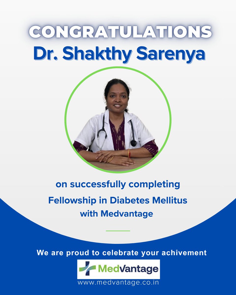 MedvantageS's tweet image. 𝐂𝐞𝐥𝐞𝐛𝐫𝐚𝐭𝐢𝐧𝐠 the 𝐬𝐮𝐜𝐜𝐞𝐬𝐬 𝐬𝐭𝐨𝐫𝐲 with 𝐌𝐞𝐝𝐯𝐚𝐧𝐭𝐚𝐠𝐞!

#Medvantage #Congratulations #FellowshipCourse #diabetesmellitus #completion #diabetesdoctors #CelebratingSuccess #CelebratingSuccessTogether #celebratingyoutoday #successstories #SuccessJourney