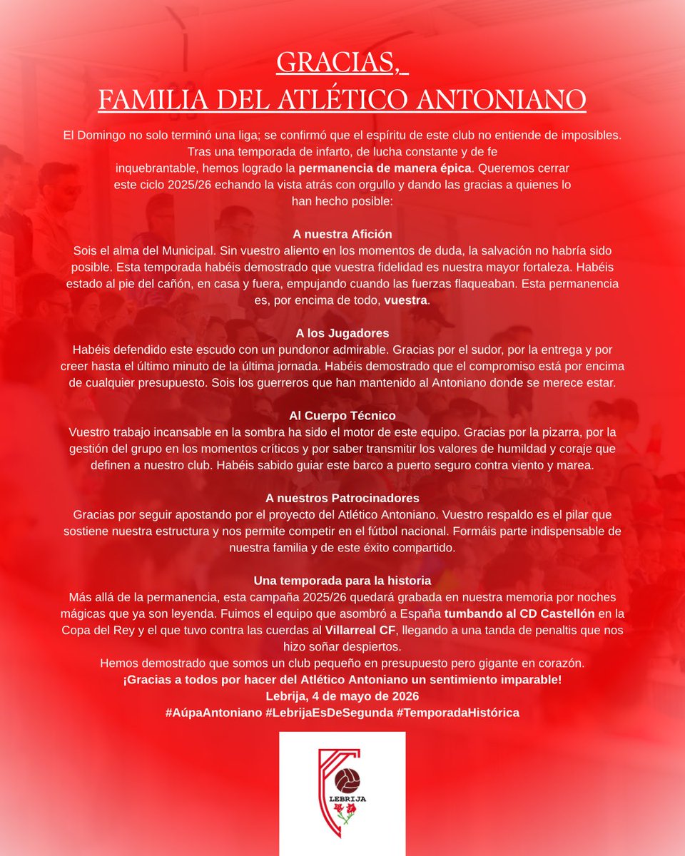 Club Atlético Antoniano Grupo Velázquez tweet media