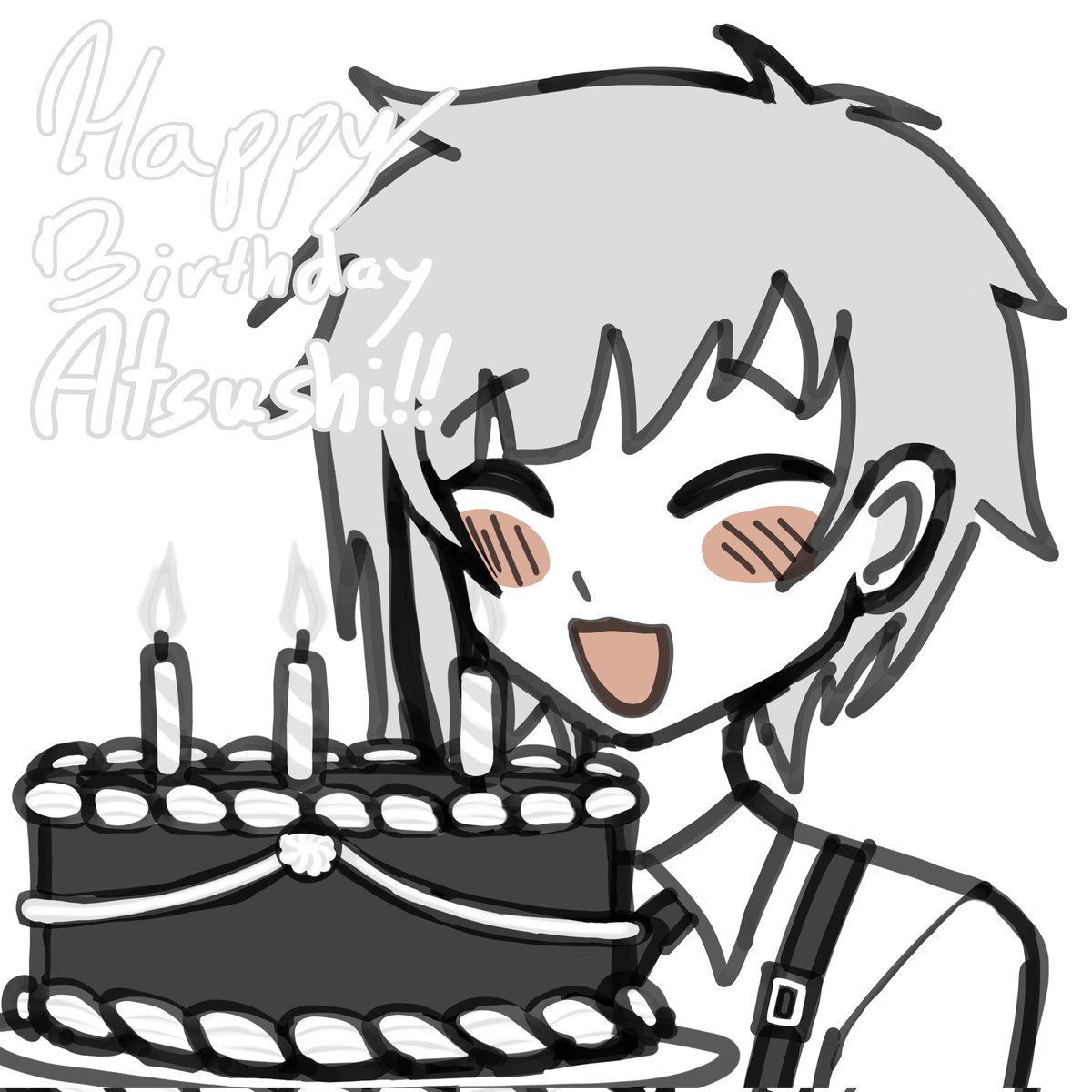 L3nkagamine's tweet photo. Happy birthday atsushi!!!
And by my friends request I also drew tsundere aku.
#Atsushi #atsushibsd #bsd https://t.co/FVDPSjgMeu