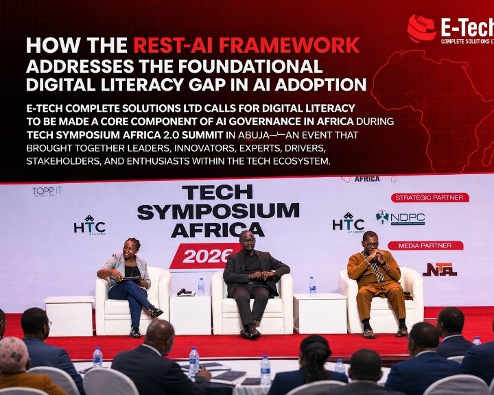 e_tech_csl's tweet photo. At the @techsymafrica  2.0, we called for digital literacy to be embedded into the REST-AI Framework.

AI adoption in Africa must go beyond policy, understanding is key. 

#RESTAI #AIinAfrica #DigitalLiteracy #AfricaTech https://t.co/r7O1M1fEpj