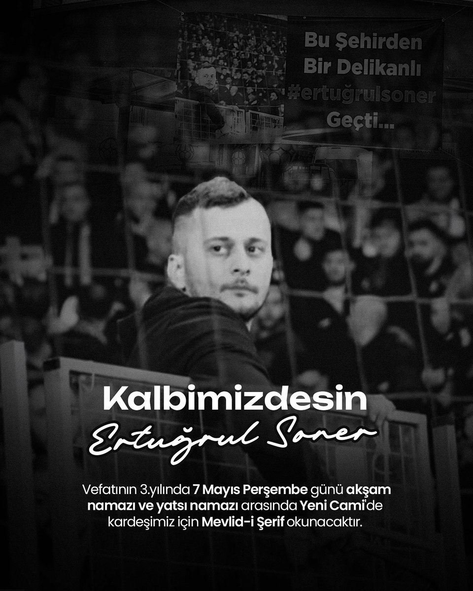 CemKapankaya's tweet photo. Kardeşimiz Ertuğrul Soner’in vefatının
3. yılı dolayısıyla, 7 Mayıs Perşembe akşamı Yeni Cami’de Mevlid-i Şerif okunacaktır.

Tüm dost ve sevenleri davetlidir. https://t.co/CV7aLQ519V