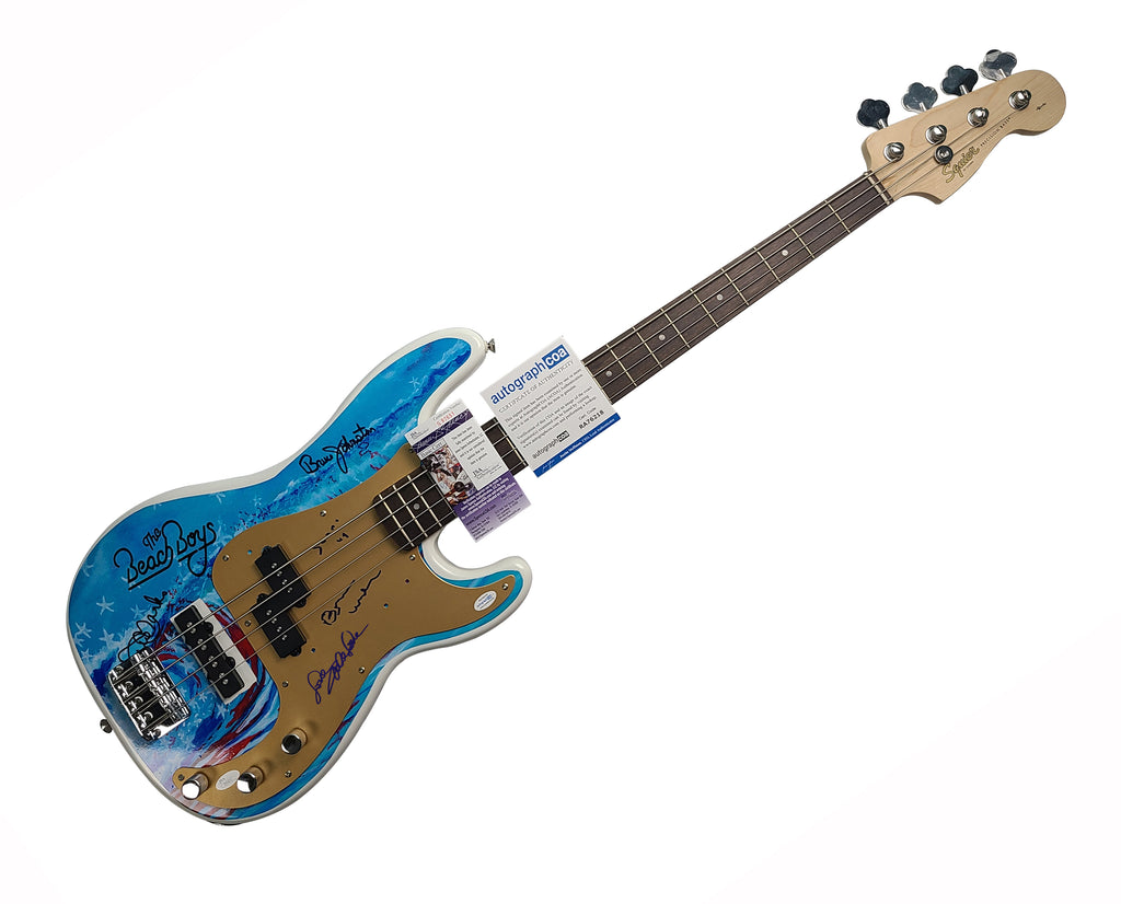 autographpros's tweet image. Check out this autograph 😍 The Beach Boys Signed Fender Bass Guitar with Surfin USA Lyric ACOA JSA 😍 
by Autograph Pros 
Shop now 👉👉 shortlink.store/f3rswf9aqugf
#autographsforsale #autograph #autographs #autographedguitar #autographpros #signed