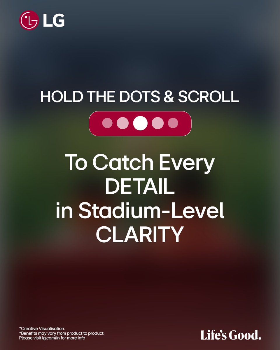 LGIndia's tweet image. To catch every detail, you need stadium-level clarity.

LG OLED delivers perfect blacks, vivid colors and an immersive viewing experience like never before.

Know more: bit.ly/4kXoEhm

#LG #LGIndia #LifesGood #LGOLED #OLEDTV #LGAITV #Cricket #BringHomeTheStadium