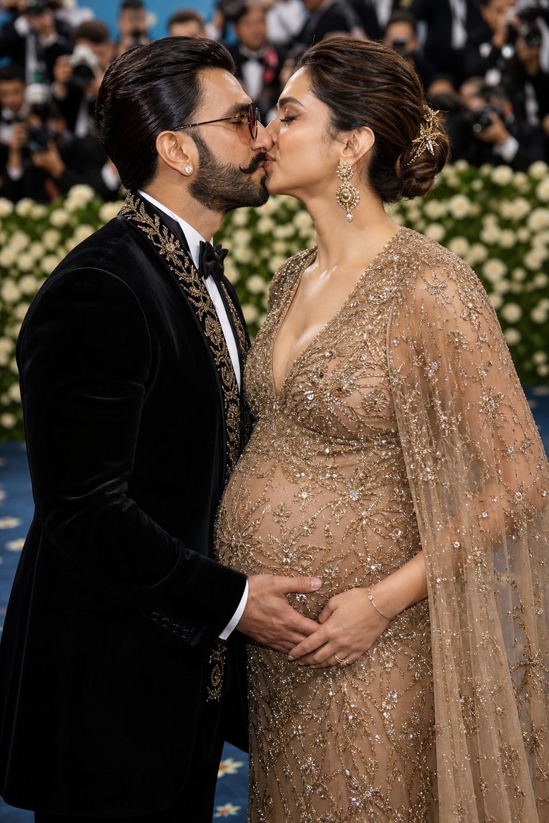 Deepveer last night at MET Gala deepika padukone flaunts her baby bump #baby2🤰