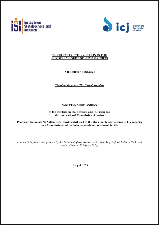 institute_si's tweet image. ⚖️ A third-party intervention by ISI &amp;amp; ICJ in Shamima Begum v. UK argues #citizenship deprivation must consider #trafficking risks, especially for children. It highlights risks to the #RightToANationality and #statelessness.

Read more👉 tinyurl.com/2an5nzzs