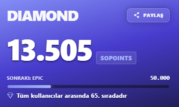 xTugrakripto's tweet image. 🪂SODEX PERP DEX AİRDROP🪂

✅Yarısını geride bıraktığımız #sodex airdrobunda 13. Hafta puanları açıklandı.

✅12.325 puan ile başladığım haftada 1180 puan alarak 13505 puana ulaştım.

✅Çok aktif olmadığım için puanımda düşüş var. Anlaşılan boş bırakmamakta fayda var. 

✅İlk
