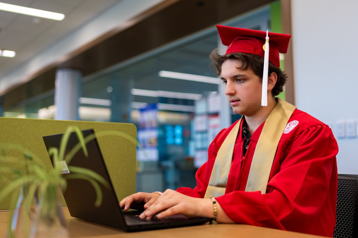 ncstateece's tweet photo. ECE graduation speaker Neil Sood turned hands-on learning into real impact at NC State. From internships to STEM outreach, he built skills and gave back. Next stop: Lenovo and a master’s in computer engineering. https://t.co/oI8lyJqP0D
