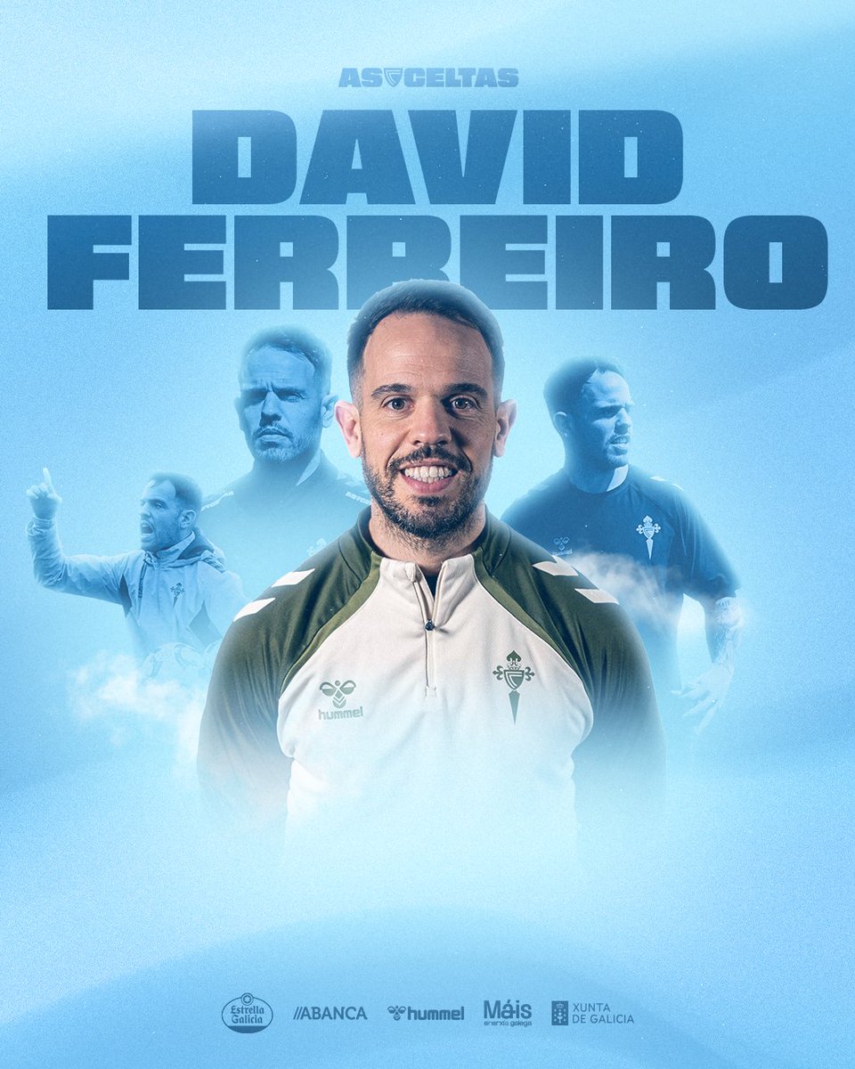 AsCeltas's tweet photo. 𝗢𝗙𝗜𝗖𝗜𝗔𝗟 📣 David Ferreiro, novo adestrador de As Celtas!

O ata agora técnico de As Celtas Sporting liderará o primeiro equipo na tempada 26/27.

Vicky Vázquez asume o banco do noso filial, onde aportará a súa experiencia para seguir impulsando o crecemento da nosa canteira.

A polo que vén, David e Vicky! 🔜