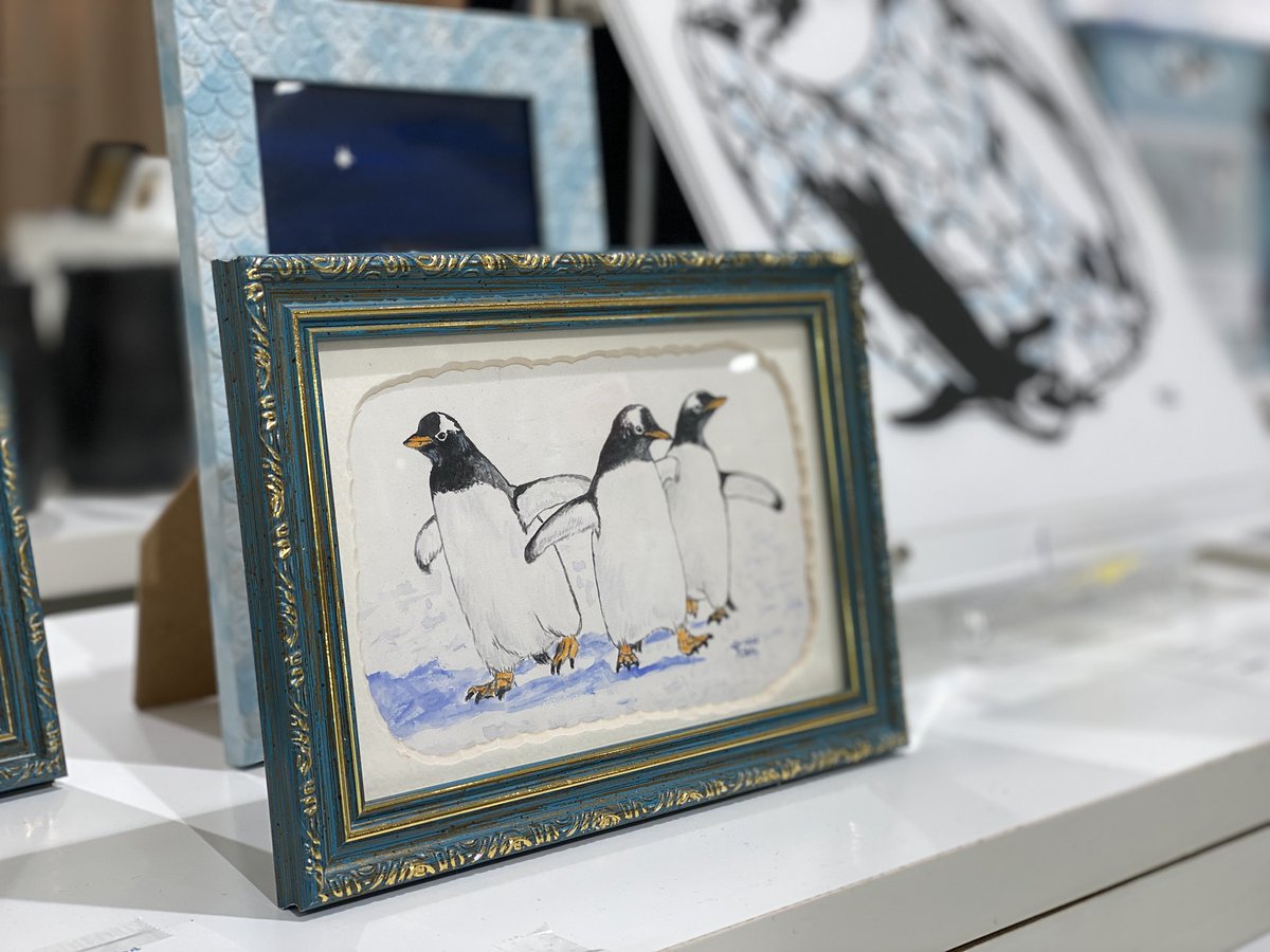 名取さんの小さな絵画、ジェンツーです🐧 「新宿ペンギンバザール 2026