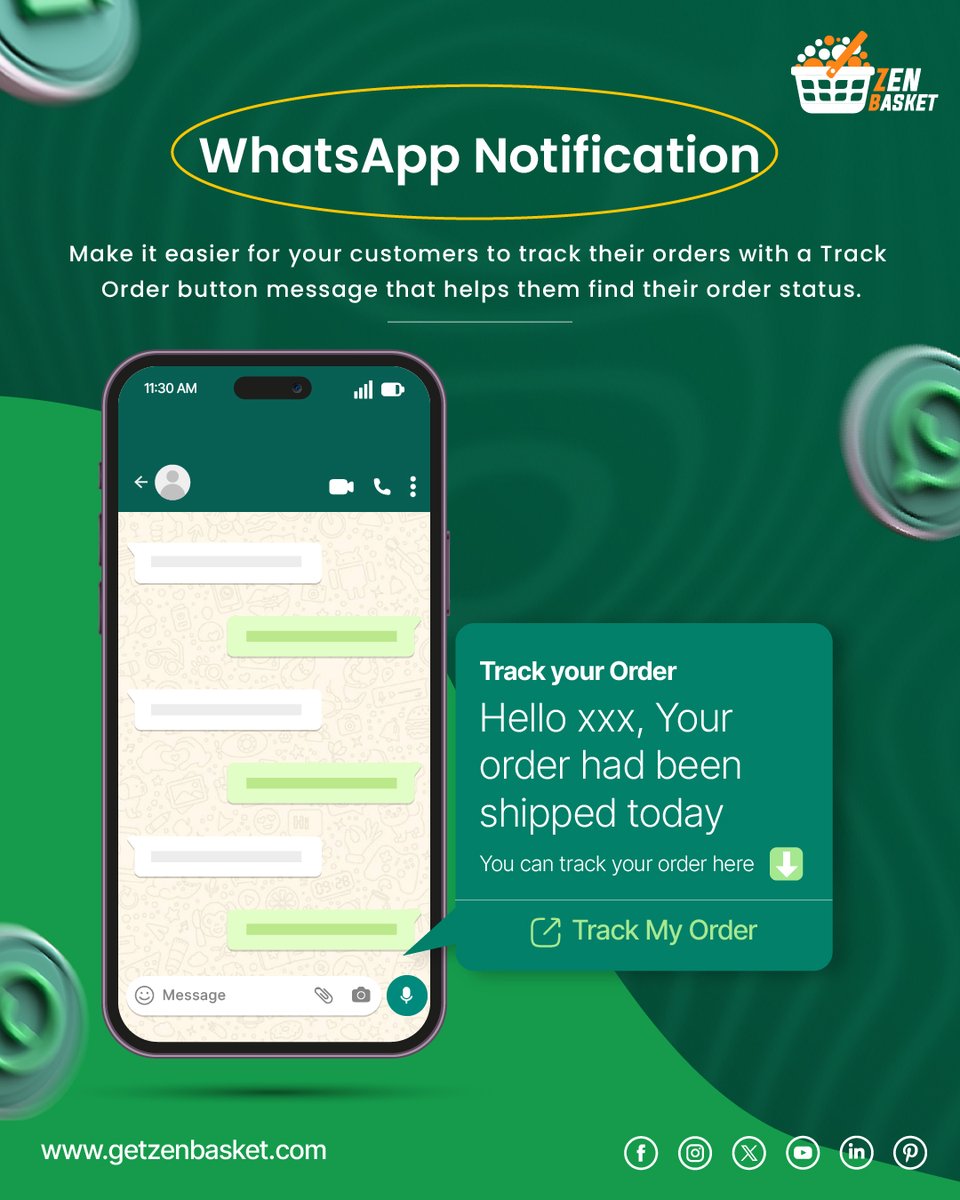 zenbasket's tweet photo. Still answering โWhere is my order?โ manually?
๐ Start automating your store today: https://t.co/L6eAGYP65h
#whatsappmarketing #ecommerceindia #ordertracking #customersupport #automationtools #onlinestore #smallbusinessindia #digitalbusiness #shopmanagement #zenbasket https://t.co/YOQ4vO5a2w