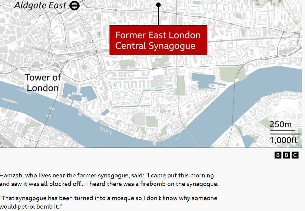 "That synagogue has been turned into a mosque so I don't know why someone would petrol bomb it."

The antisemitism crisis in a nutshell