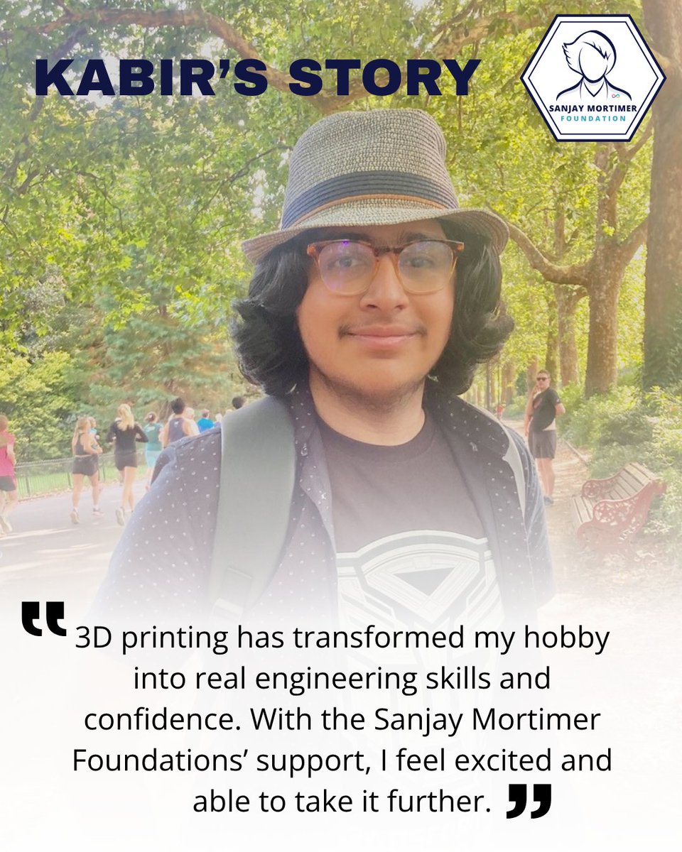 The_SMF_'s tweet image. ⭐ Meet Kabir, our SMF Star! With support from the Sanjay Mortimer Foundation and  @Ultra_Education, Kabir received 1:1 STEM sessions with @gaialearning + a 3D printer.

👉 Support the SMF here: shorturl.at/qbEYT

#SMFStars #STEM #3DPrinting