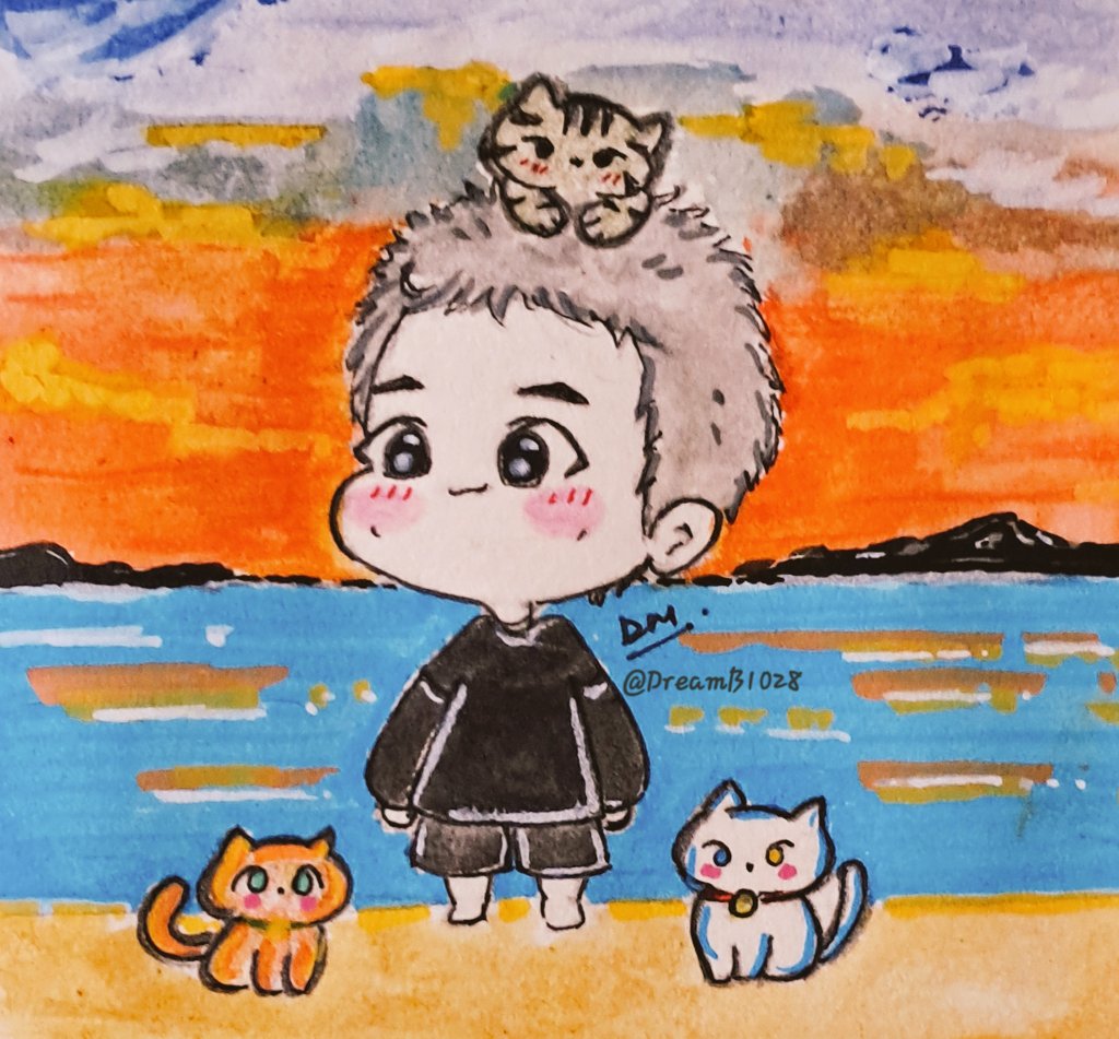 Sunset - the favorite time if the day~
☺️💙🫶🏻

#บิวจักรพันธ์  #BuildJakapan 
<a href="/JakeB4rever/">BIU.</a> 
#Beyourluve