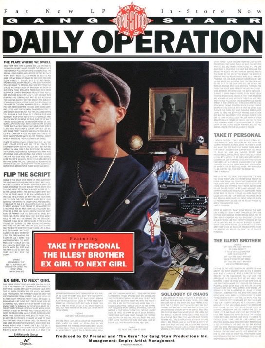 SebastianAvenue's tweet photo. Daily Operation x Gang Starr was released May 5, 1992.
Classic. π₯π₯π₯π₯π₯
@REALDJPREMIER @gangstarr #RIPGuru https://t.co/tWkxEqls6r