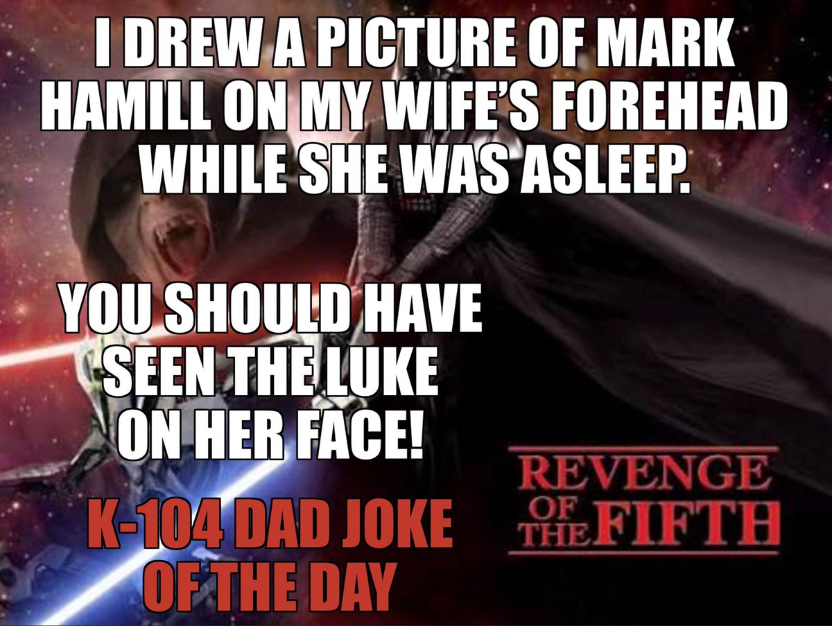 BenWesterburg's tweet image. #dadjoke #joke #markhamill #luke #starwars