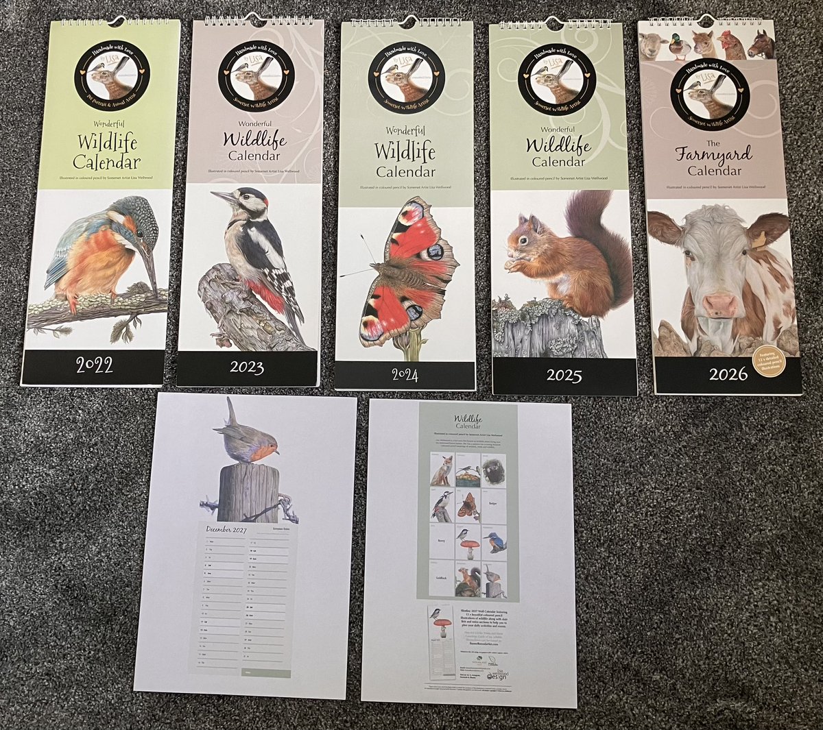 studio22artz's tweet photo. I’ve been laying out my calendar again today. As my Mum broke her shoulder/arm recently, I’ve fallen behind on the drawings, so still need to finish the others off which is also what I’m working on. #art #drawing #calendars #wildlife https://t.co/VOxUzaE4kl