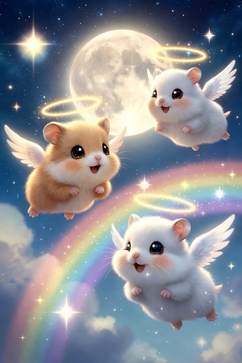 ハムちゃんレフちゃんページ 久しぶりに天使なハムちゃん🐹🪽✨