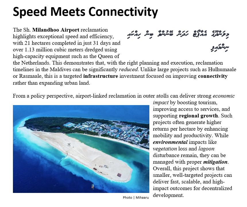 _mohamedimad's tweet photo. #maldives #map A fast, targeted reclamation project that shows how infrastructure-led development can deliver strong regional impact. #Reclamation #Connectivity #RegionalGrowth #Infrastructure #IslandEconomy #SmartDevelopment #milandhoo #shaviyani
#VisitMaldives https://t.co/4QaH81GlDj
