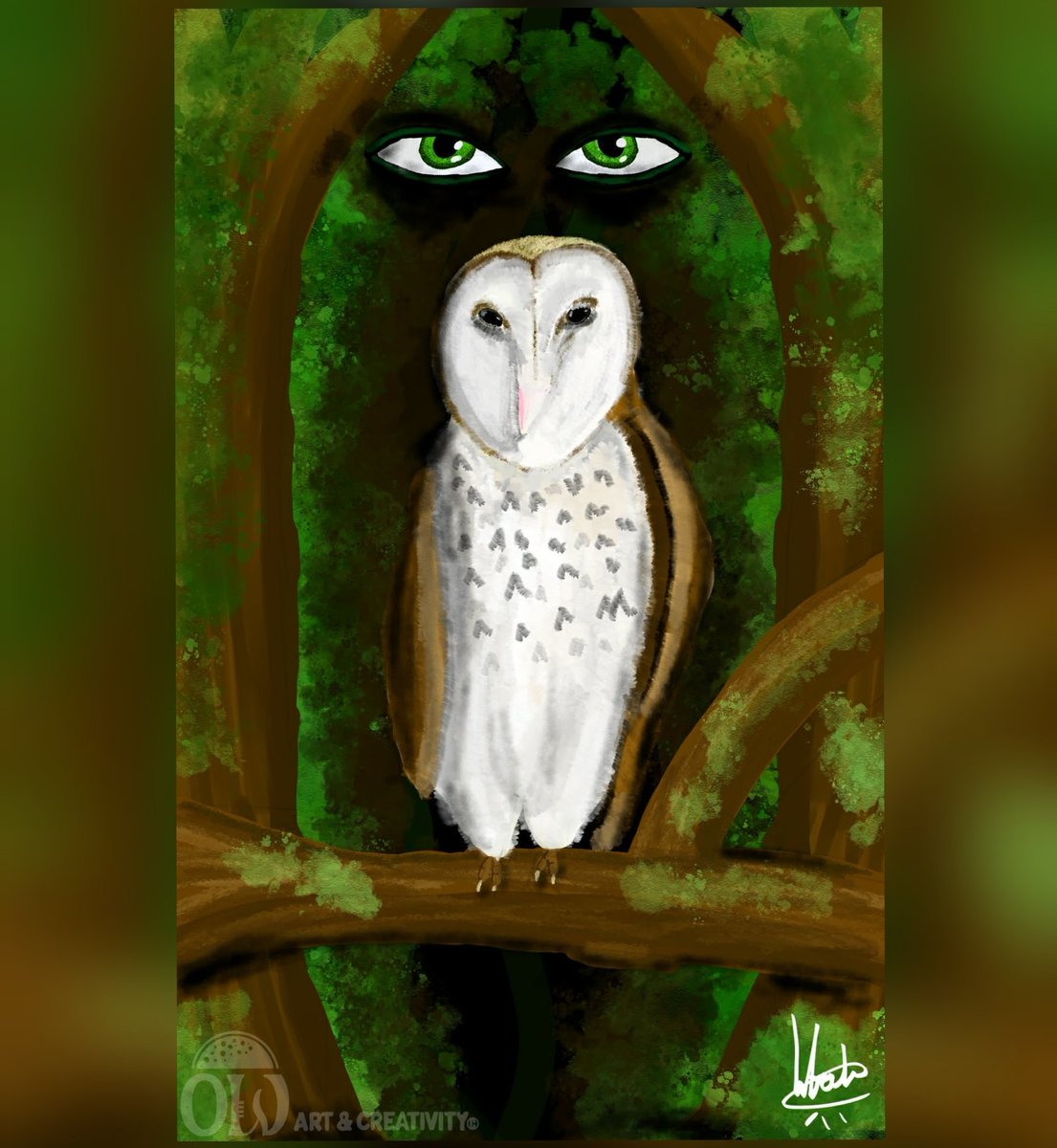 OliverWoodsArt's tweet image. " Blodeuwedd Is Watching" ( Digital Version) 
( Digital Art ) 
© @oliverwoodsart 
#blodeuwedd #digitalpainting🎨 #digitalart #oliverwoodsartandcreativity #Woodsie ∆
