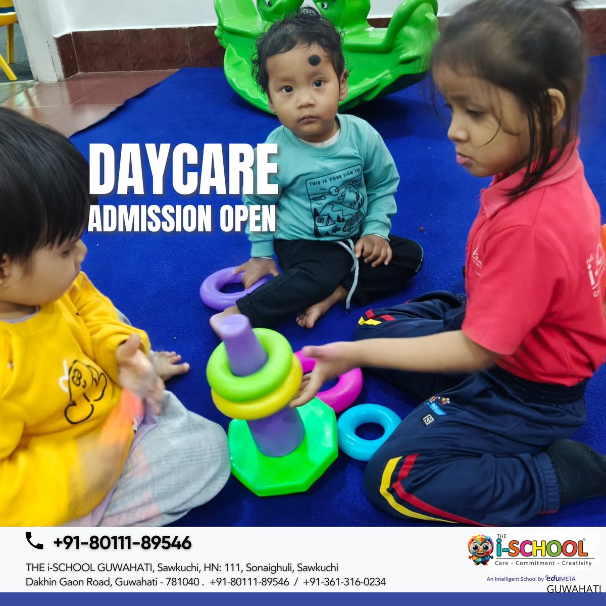 iSchoolGhy's tweet image. #DayCare in #Guwahati at THE i-SCHOOL Guwahati.

Enquire now: +91-80111-89546. (Call/WhatsApp)

#DayCare #LittleLearners #THE_i_SCHOOL