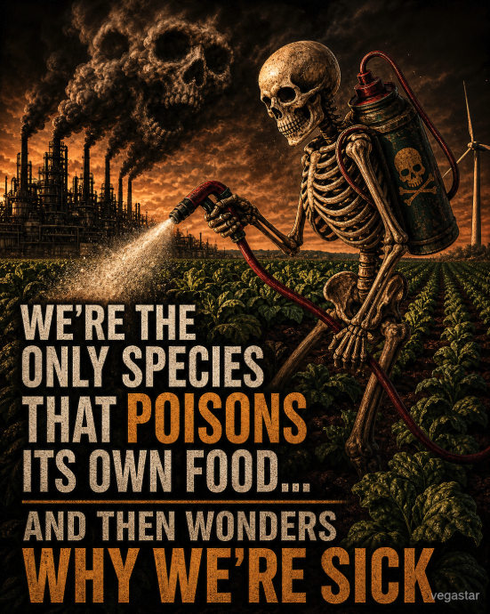 Poison The Food.
Blame The People. 🤡🌍