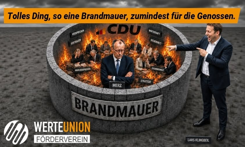 CMFalck's tweet photo. Die "Brandmauer" einmal anders... https://t.co/H2cGR6jxZq