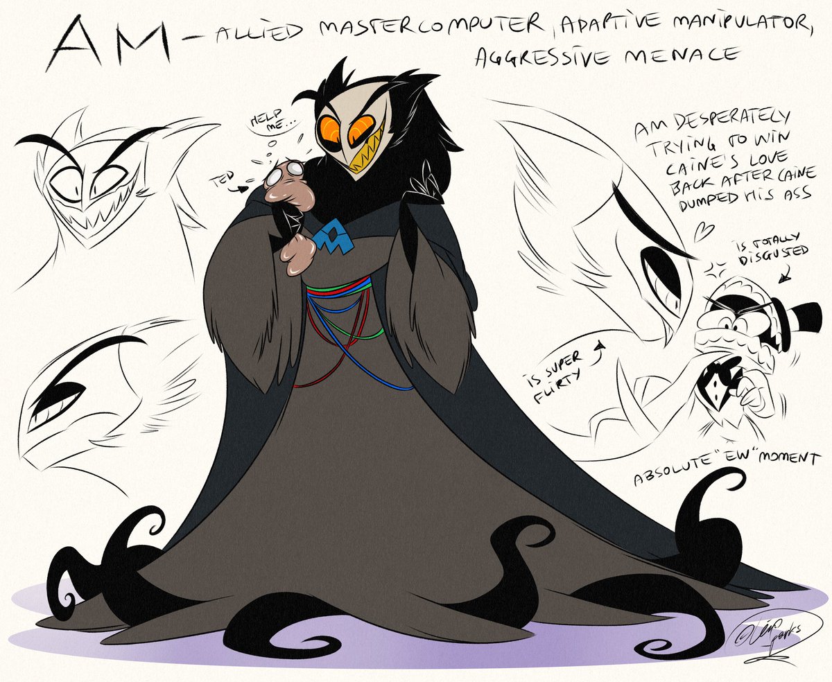 funkibeast's tweet photo. Random post, because I again wanna brag about on what hardcore levels I ship Caine and AM
#theamazingdigitalcircus #tadc #tadccaine #caine #ihavenomouthandimustscream #ihnmaims #ihnmaimsam #alliedmastercomputer #hatebee https://t.co/l29c6Hjcbk