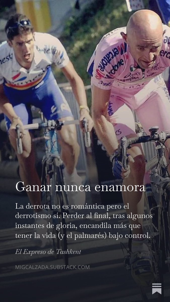 migcalzada's tweet photo. ¿Hace falta tiempo para construir leyendas? Como cualquier tiempo pasado fue mejor, ¿solo las gestas de hace muchos años nos parecen luminosas?

https://t.co/9SgWOd9yxc
#ciclismo #chavajimenez #pantani https://t.co/dagTyVKZfI