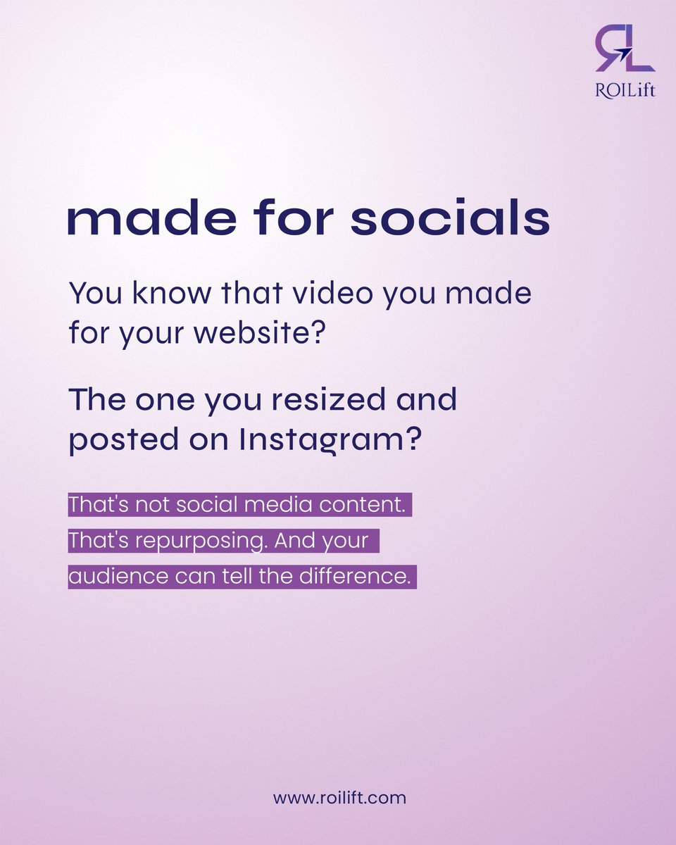 ROILift's tweet photo. Posting content is easy.
Posting content that works? Not so much.
Social-first content wins. Every time.

What are you creating?

#ContentStrategy #Marketing #SocialMedia #Growth #ContentMarketing https://t.co/erwE9QRNX5