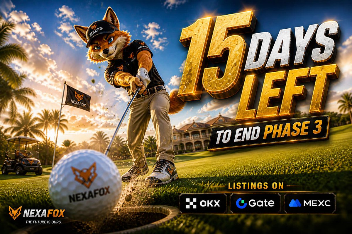 Nexafoxbnb's tweet image. 🚨⛳ 15 DAYS LEFT ⛳🚨

The final shot is NOW.

🔥 Phase 3 is about to end
💰 Double your position before it’s too late
📈 Listings confirmed: OKX • Gate • MEXC

⏳ This is your last chance to get in early

💸 Don’t watch it… be part of it

🔗 dexappbuilder.dexkit.com/drop/token/bsc…

#Crypto