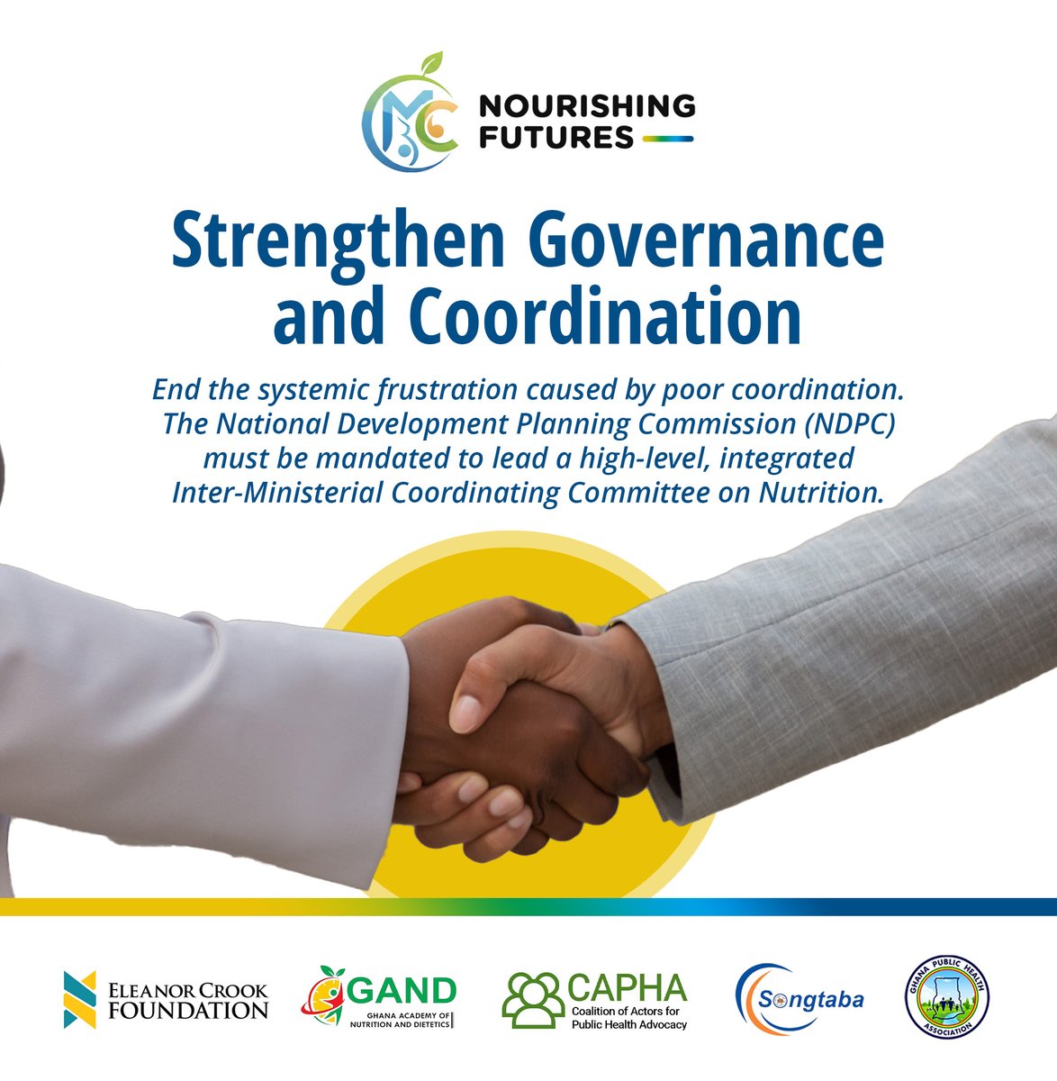 OfficialGAND's tweet photo. Poor coordination is weakening nutrition outcomes in Ghana.

NDPC should lead a high-level Inter-Ministerial Committee to align nutrition efforts across sectors.

Share your thoughts in the comments.

#NourishingFutures #InvestInNutrition #NutritionMatters https://t.co/XnteuY5HFj