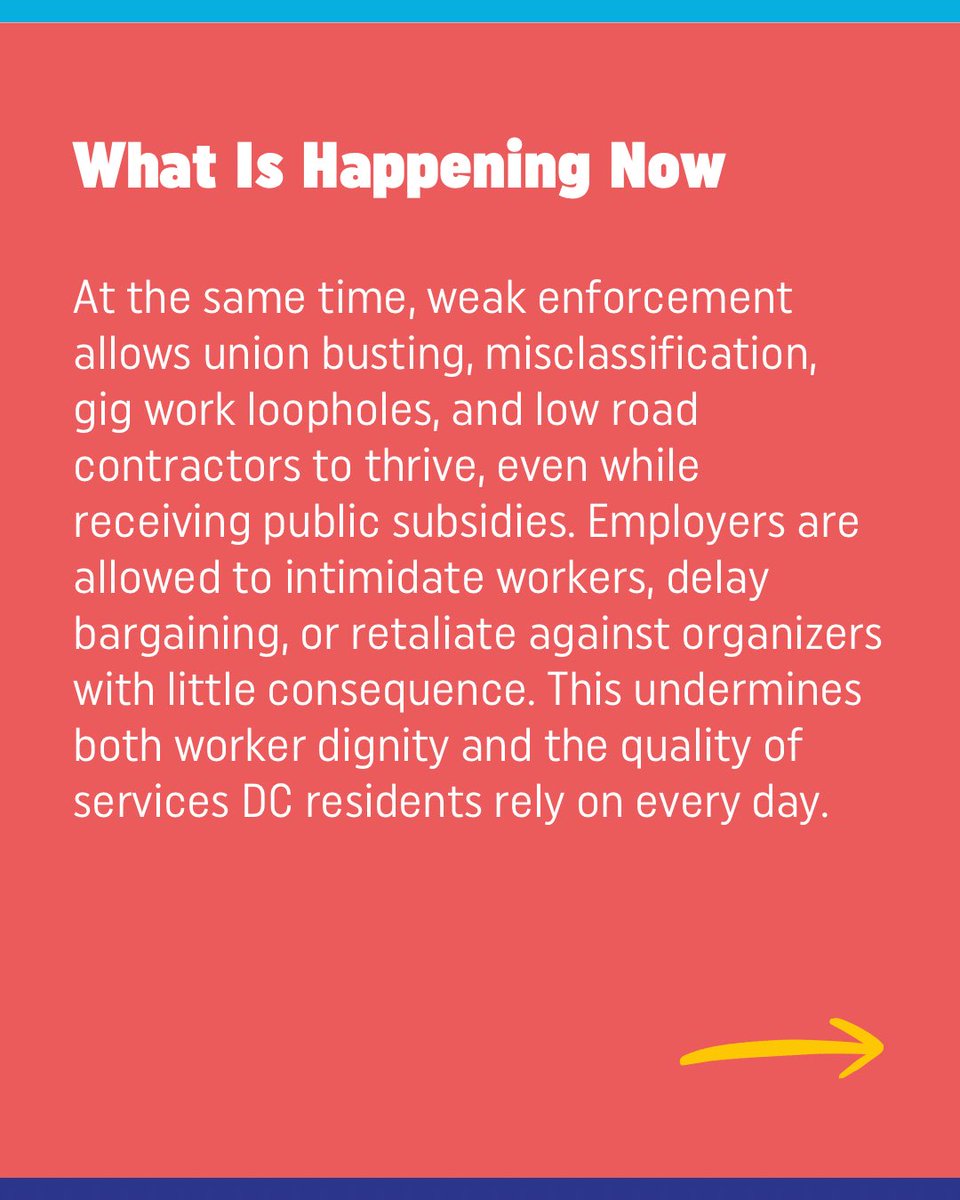 repoyedc's tweet image. DC runs because of its workers.
It’s time our laws reflect that.

Oye is fighting for stronger labor protections, fair wages, and the right to organize, without fear.

#Oye4DC #DCWorkers #UnionStrong