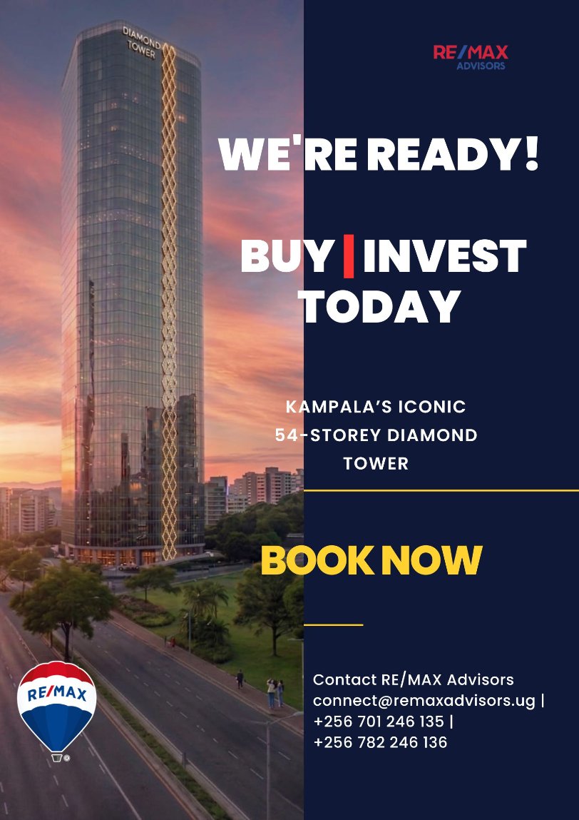 RemaxAdvisors1's tweet photo. You can buy yourself an apartment on this prestigious tower set to be Kampala's icon. 
 
For inquires, write to us at connect@remaxadvisors.ug https://t.co/WMgJWOwaqX