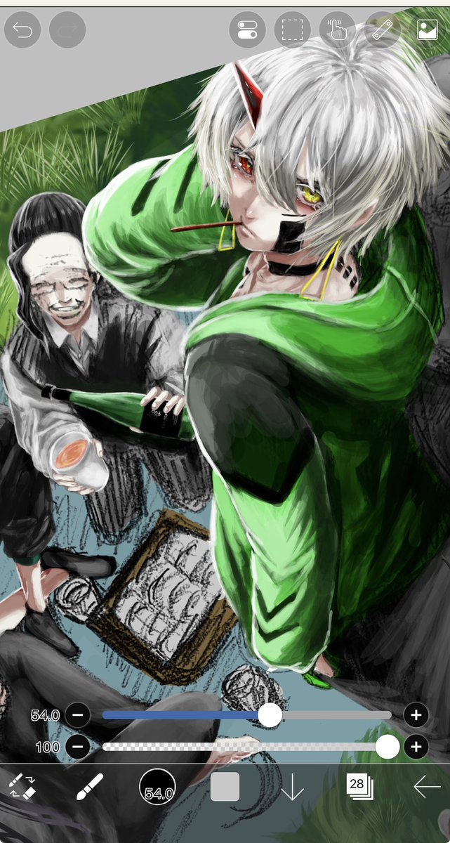 BGA12071's tweet photo. 途中  #イラスト 
モチベ死んで放棄してたよ https://t.co/Qgk3iz2Lfh