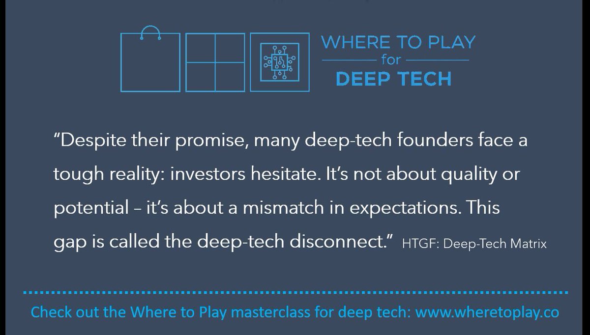 WhereToPlayCo's tweet photo. 𝗪𝗵𝗲𝗿𝗲 𝘁𝗼 𝗣𝗹𝗮𝘆 𝗳𝗼𝗿 𝗗𝗲𝗲𝗽 𝗧𝗲𝗰𝗵 (𝟵/𝟭𝟮) 
Want to help founders close the 'deep tech disconnect' and secure funding?
Join the upcoming #WheretoPlay Masterclass for Deep Tech (Online, June 2 &amp; 9). 
Early bird tickets now on sale:
https://t.co/hyefAqhkTm https://t.co/xSnC7gWrpr