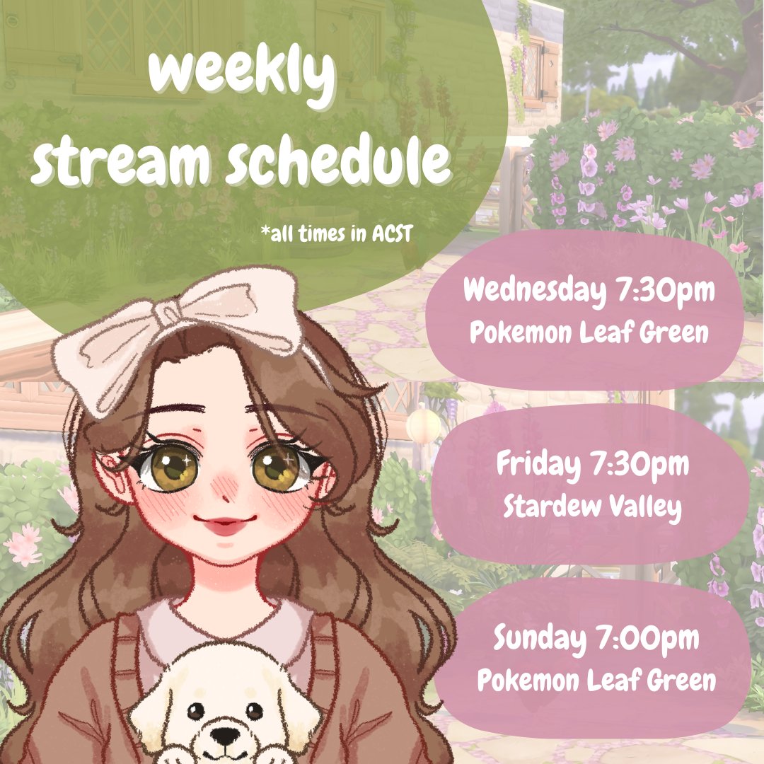 comfy_fern's tweet image. Better late than never - here's my schedule for the week ahead! I hope you can join us! twitch.tv/comfyfern 🍃
#pokemon #stardewvalley