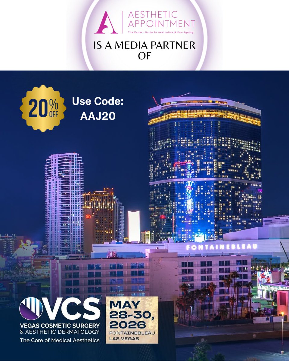 aestheticappsa's tweet image. Vegas Cosmetic Surgery &amp;amp; Aesthetic Dermatology 2026 runs 28–30 May in Las Vegas. AAJ readers get 20% off with code AAJ20: aestheticappointment.co.za/vegas-cosmetic…

#AestheticAppointment #VegasCosmeticSurgery #MedicalEducation #PlasticSurgery #AestheticDermatology